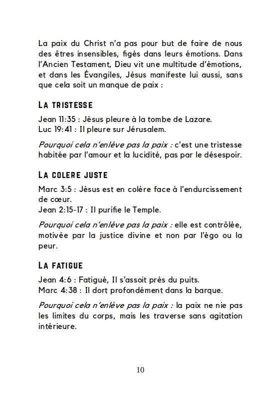 Une paix qui transforme, le PDF